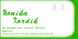 monika kordik business card