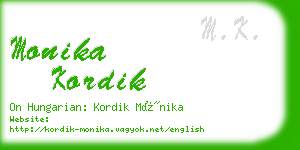 monika kordik business card